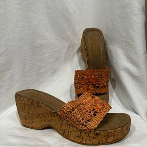 Mudd Women's Tan Woven Wedges